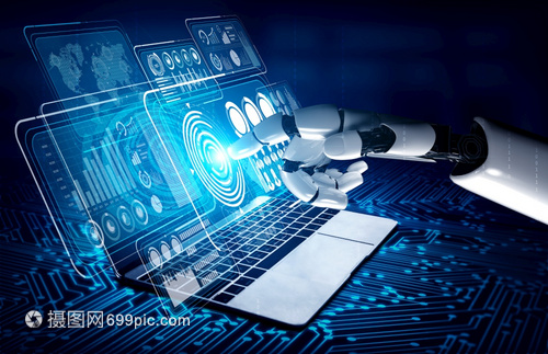 3D進行人工智能AI機器人和開發研究為生活者的未來服務數字據挖掘和計算機大腦的器學習技術設計